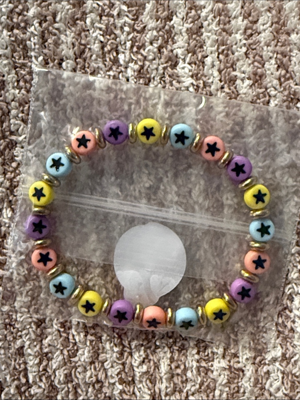 Star Bead Stretch Bracelet - Pastel Multi
